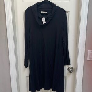 NWT Lou & Grey cowl neck dress - soft and comfy - size L large black